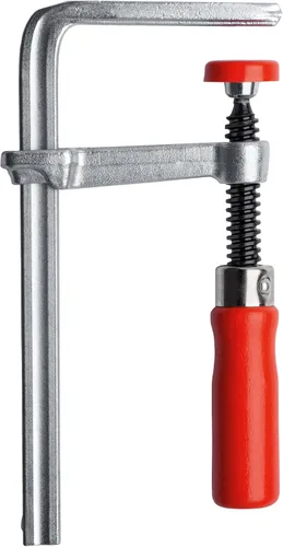 BESSEY GTR16B6 Abrazadera de mesa de acero con capacidad de 6 5/16 x 2 5/16 profundidad de garganta y 400 libras de fuerza de sujeción, rojo/plateado