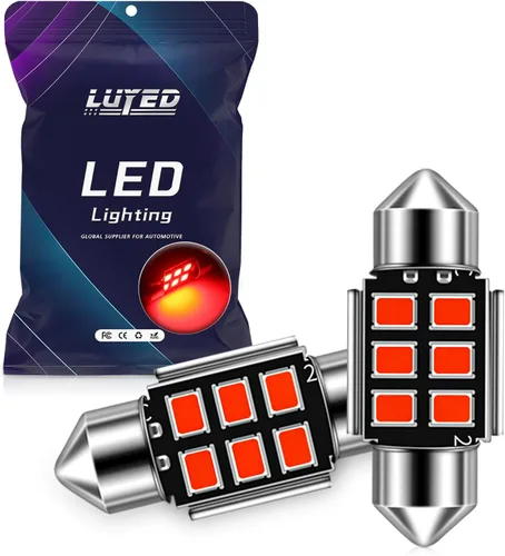 Miniatura 11 de Bombillas LED DE3175, súper brillantes, chipsets 2835 azules, Canbus libre de errores, 31 mm, 1.25 pulgadas, DE3021 DE3022 3175 6428, bombillas LED