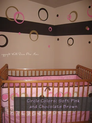 Miniatura 5 de Vinilo adhesivo negro para pared, diseño de círculos, anillos, puntos, 25 unidades, 11 pulgadas, gran decoración del hogar