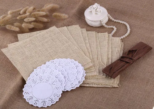 Miniatura 4 de DECORA - Tapones redondos de papel de encaje blanco de 3.5 pulgadas para decoración de vajilla de boda, paquete de 100
