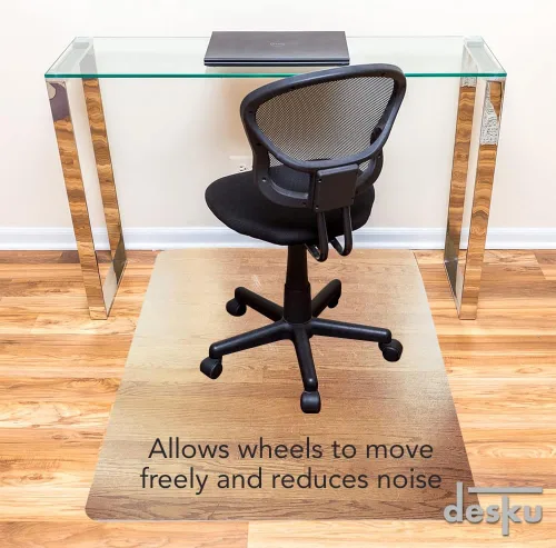 Miniatura 2 de Tapete para silla de escritorio de oficina, tapete de PVC para protección de suelos duros, transparente, 36 x 48 pulgadas, fabricado en los Estados