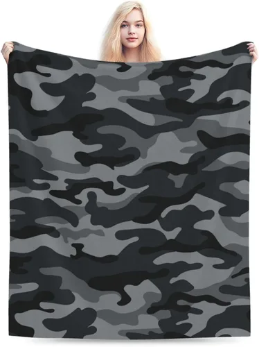 Miniatura 11 de Perinsto Camo Throw Blanket Ultra Soft Warm All Season Camouflage Decorative Fleece Blankets for Bed Chair Car Sofa Couch Bedroom 50"X40