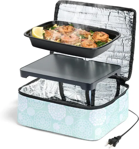 Miniatura 7 de HOTLOGIC Mini lonchera térmica - Calentador eléctrico portátil de alimentos para hombres y mujeres - Ideal para el trabajo, la oficina y la Azul