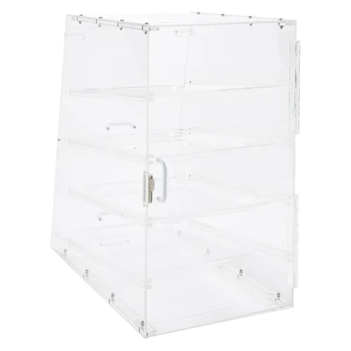 Miniatura 3 de Winco ADC-4 vitrina de pastelería de 4 niveles, acrílico, transparente, mediano