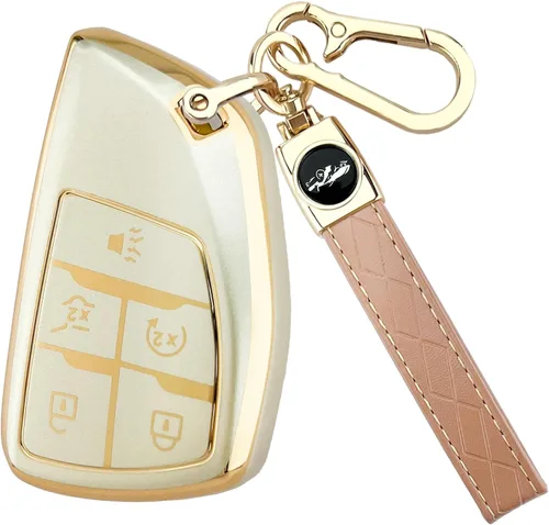 Miniatura 9 de Joouheax Funda para Llave de Coche Chevy con Llavero, 5 Botones de TPU Suave con Protección Completa, Compatible con Chevy 2021 2022 2023 2024 2025