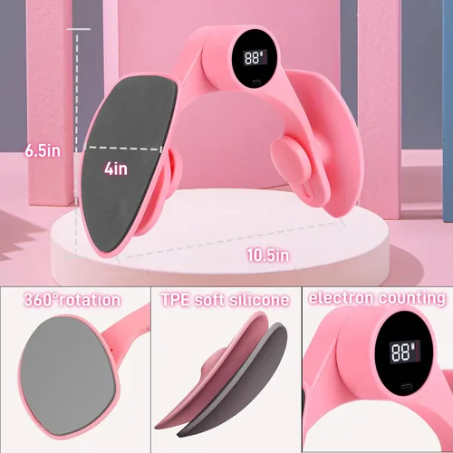 Miniatura 5 de Entrenador pélvico para mujeres y hombres – Ejercitador de cadera con resistencia de resorte ajustable, ejercitador Kegel tonificador para tu muslo