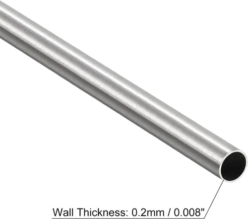 Miniatura 3 de uxcell Tubo capilar de acero inoxidable 304, OD 0.256 in x 0.008 in pared gruesa 9.843 in longitud tubo de metal para maquinaria industrial, 3 unids