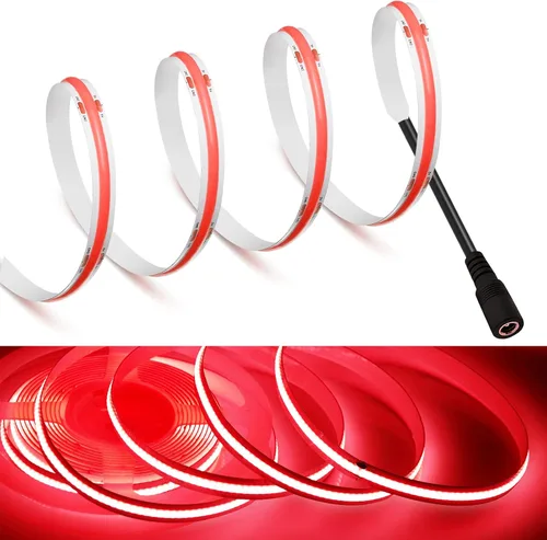 Miniatura 20 de MDee】Tira de luces LED COB de 3000K blanco cálido 1.64 pies/0.5m 5V cinta de luces LED flexibles CRI 90+ 800LM/m 320LEDs/m para decoración