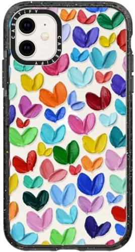 Miniatura 48 de CASETiFY Impact - Funda para iPhone 11 - Flower Power Retro - Negro Transparente