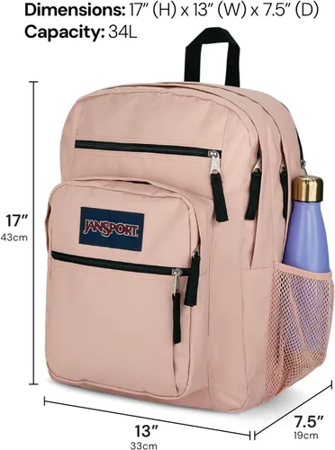 Miniatura 2 de JanSport Mochila para portátil - Bolsa para computadora con 2 compartimentos, tirantes ergonómicos, funda para portátil de 15 pulgadas, asa de Gris
