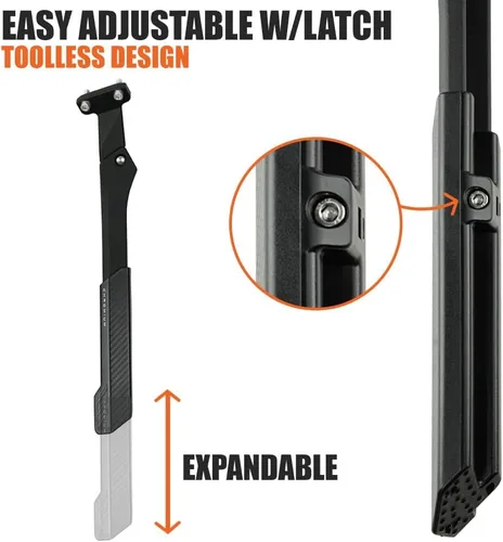 Miniatura 3 de BV Bike Kickstand - Soporte de bicicleta de montaña para bicicletas de 24 a 29 pulgadas, longitud ajustable, suela antideslizante