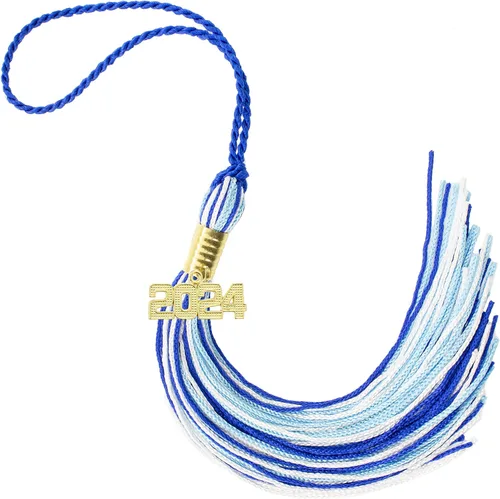 Miniatura 621 de Borla de graduación Aqua 2022, todos los colores escolares disponibles, fabricada en Estados Unidos