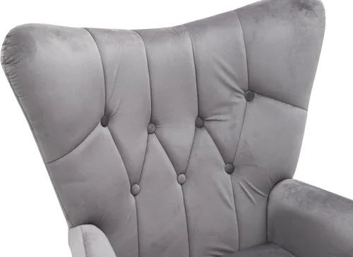 Miniatura 4 de Container Furniture Direct Silla moderna y elegante de mediados de siglo con respaldo de terciopelo para sala de estar, dormitorio u oficina