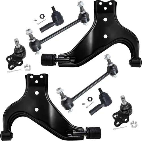 Miniatura 102 de Detroit Axle - Kit de brazos de control de extremo delantero de 8 piezas para Dodge Dakota 00-04, Durango 00-03, 4 brazos de control superior e