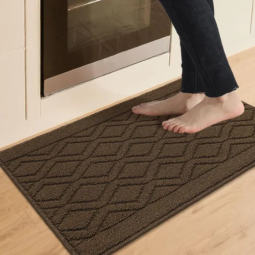 Miniatura 52 de COSY HOMEER Tapete de cocina antideslizantes, absorbentes para el piso, alfombra de cocina lavable, tapete de pie para fregadero, alfombra de Beige