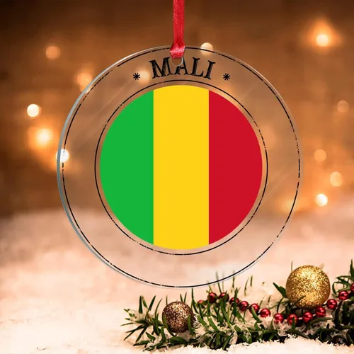Miniatura 12 de Adornos de Navidad de Kazajstán, bandera de Kazajstán, recuerdo de Navidad, adornos de Navidad acrílicos, bandera nacional, recuerdo de país