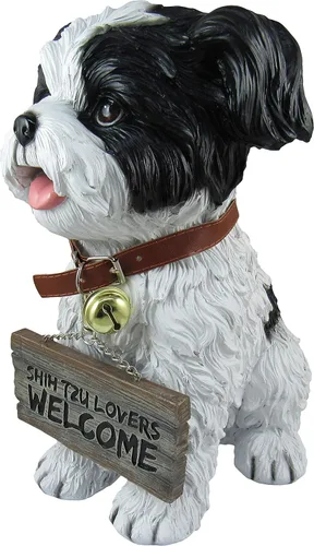 Miniatura 4 de DWK Letrero decorativo de bienvenida para perros en el porche delantero, estatua decorativa de bienvenida para el porche delantero Estatuas negro