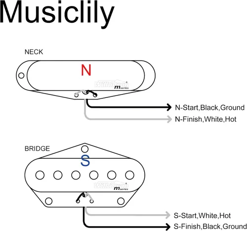 Miniatura 3 de Juego de pastillas de cuello y puente Wilkinson WOVT de baja gauss vintage Nashville cerámica para guitarra eléctrica estilo Tele Juego de cromo