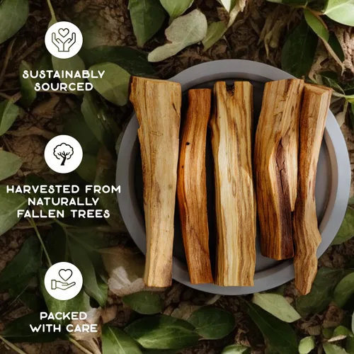 Miniatura 4 de Purple Canyon Palitos de incienso Palo Santo - Paquete de 6 Incienso natural cosechado de forma sostenible para manchas, meditación, limpieza