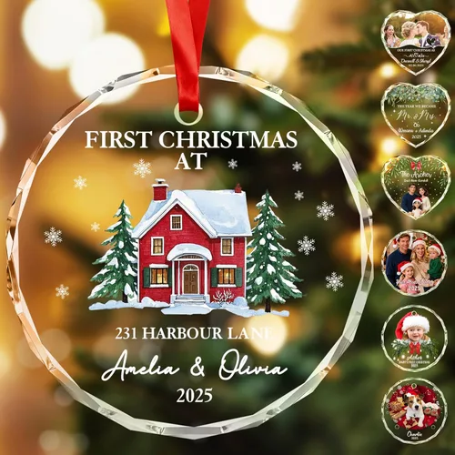 Miniatura 22 de Adornos de Navidad Personalizados Personalizados con Foto y Texto para Decoraciones de Árbol de Navidad, Regalos
