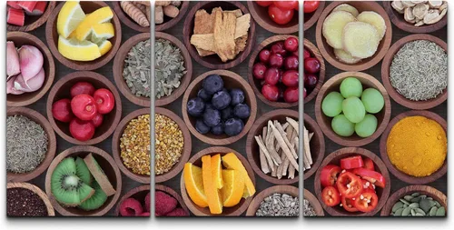 Miniatura 51 de wall26 Lienzo enmarcado para pared, juego de arte de hierbas, verduras y condimentos en madera, alimentos, fotografía cultural, realismo, paisaje