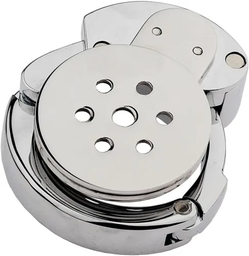 Miniatura 2 de Jaula de castidad masculina, dispositivo de castidad con botón de castidad, jaula de metal para pene pequeño, juguete sexual para adultos con anillo