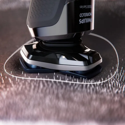 Miniatura 11 de Philips Norelco Shaver 7600, afeitadora eléctrica recargable en seco y húmedo con tecnología SenseIQ, cápsula de limpieza rápida, estuche de viaje