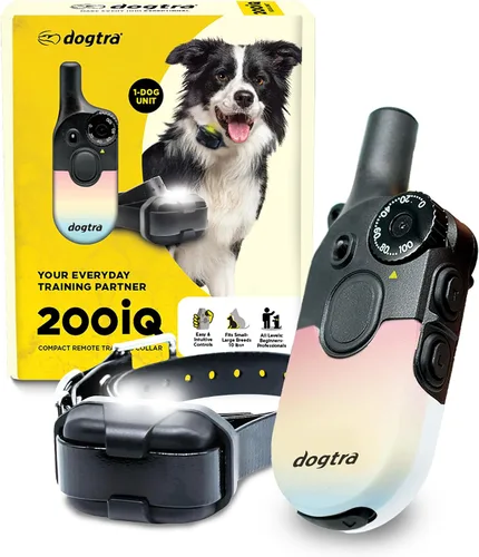 Miniatura 17 de Dogtra 200iQ Collar E de entrenamiento remoto – 100 niveles, tono, vibración, rango de 1/2 milla – Compacto, impermeable, control con una sola mano