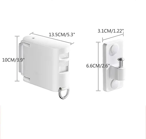 Miniatura 5 de Tendedero retráctil para ropa con cuerda ajustable, estilo hotel/hogar, resistente, estante de secado de ropa (color : blanco)
