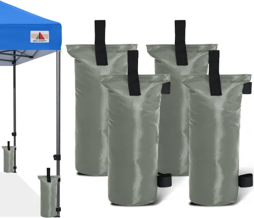 Miniatura 15 de ABCCANOPY Bolsas de Arena para Carpa Extra Grandes de 150 Libras, Paquete de 4, Negro (Sin Arena)