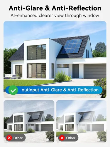 Miniatura 6 de Outinput Cámara de ventana sin taladro de 3MP 2K para seguridad del hogar, cámara de vigilancia de 2.4G y 5GHz con montaje en ángulo de visión