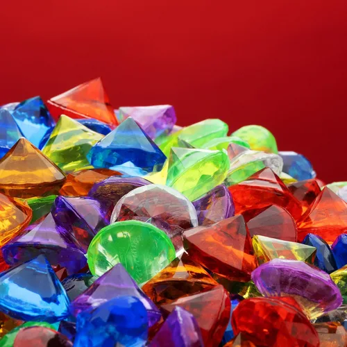 Miniatura 6 de Entervending Gemas acrílicas - Paquete de 21.16 oz de joyas falsas, Plástico