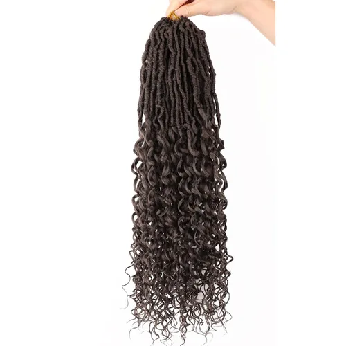 Miniatura 10 de Extensiones de cabello de rizos profundos de 14 pulgadas, 8 paquetes, Rizos tejidos en crochet suaves con puntas rizadas, Rizos de diosa tejidos