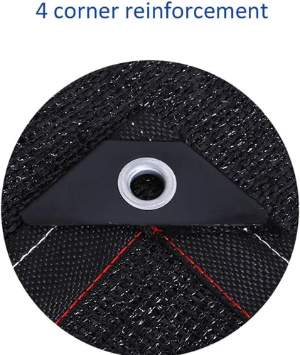 Miniatura 4 de Tela de malla con cifrado de aguja plana negra, 95 % resistente a los rayos UV, anti-envejecimiento, red de sombra con ojales, para jardín, balcón
