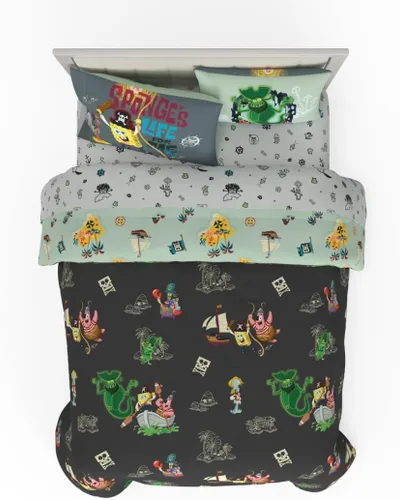 Miniatura 112 de Franco - Juego de ropa de cama para niños, edredón y sábanas supersuaves con funda de almohada, 5 piezas, tamaño individual, Jurassic World, 6A1348