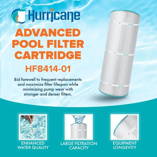 Miniatura 2 de Hurricane Filtros - HF8414-01P Cartucho de filtro de piscina morado platino - Reemplazo para PWWCT150, Unicel C-8414, Filbur FC-1287, Waterway