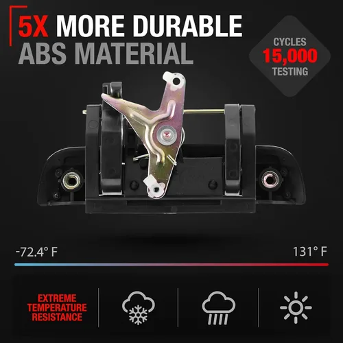 Miniatura 3 de Reemplazo del conjunto de la manija del portón trasero – Compatible con Toyota Tacoma 1995-2004 – Ensamblaje de pestillo de portón trasero, negro