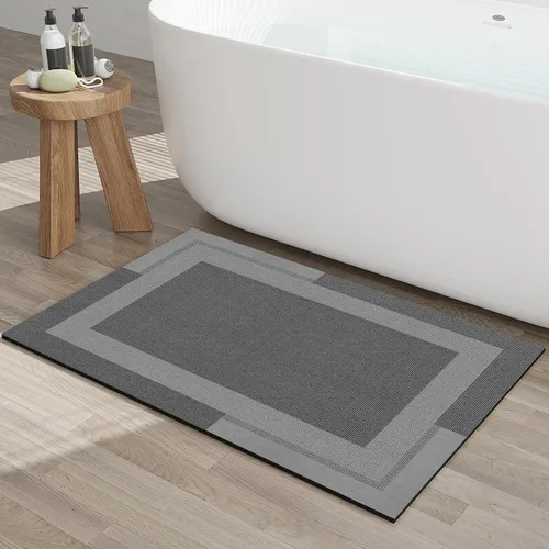 Miniatura 12 de YDKGL Alfombra de Baño Antideslizante, Respaldo de Goma Ultra Delgada Alfombras de Baño que Caben Debajo de la Puerta Secado Rápido Súper Absorbente