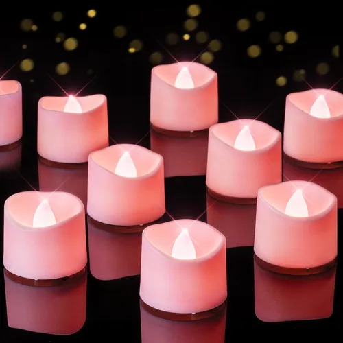 Miniatura 20 de Homemory - Velas de té LED color azul, funcionan con pilas, más de 200 horas de duración, velas sin llama parpadeantes falsas eléctricas con LED
