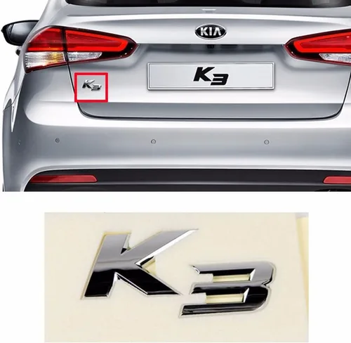 Insignia del emblema del tronco trasero del logotipo K3 para KIA 2014- Forte Cerato K3 Sedan OEM Parts