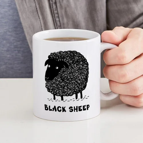 Miniatura 6 de CafePress Black Sheep Mug Taza de café de cerámica de 11 oz (11.0 fl oz)