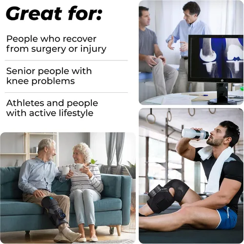 Miniatura 9 de REATHLETE Masajeador de rodilla Xpress para aliviar el dolor Masajeador de piernas con calor y compresión