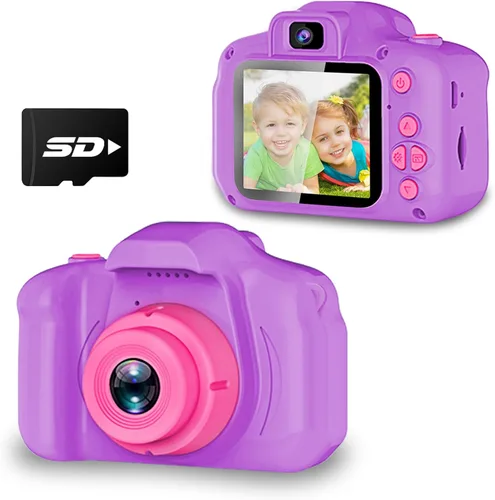 Seckton Cámara de selfie mejorada para niños, regalos de cumpleaños de Navidad para niñas de 3 a 9 años, cámaras de video digital HD para niños