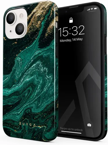 Miniatura 85 de BURGA - Funda compatible con iPhone 12, apta para carga inalámbrica, carcasa rígida híbrida de 2 capas + funda de silicona, resistente, ajuste