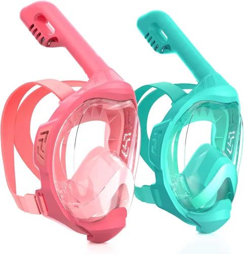 Miniatura 11 de Kids Full Face Snorkel Mask, Snorkeling Gear for Kids, Kids Scuba Mask and Snorkel, Diving Mask, Snorkeling Set, 180 Degree Panoramic View Anti-Fog
