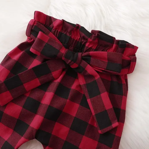 Miniatura 82 de Kucnuzki Conjunto de ropa para bebé niña pequeña, camisa de manga con volantes, pantalón floral, ropa de otoño e invierno para niña