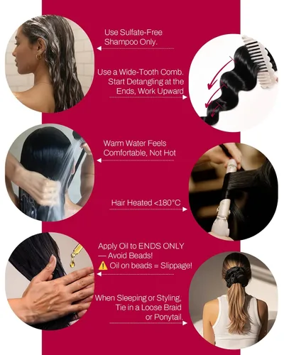 Miniatura 9 de Moresoo - Extensiones de cabello con microanillo, 100 % cabello humano real, pelo suave, 1.76 oz-50 g/50s