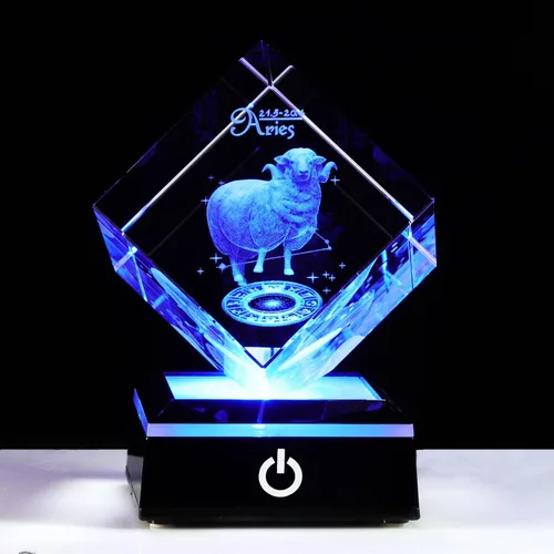 Miniatura 8 de Regalos de astrología del zodiaco Capricornio con cristales 3D para mujeres y hombres, figura de cristal de Capricornio, decoración de constelación
