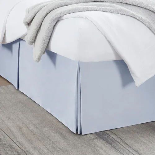 Miniatura 45 de Nestl Falda de cama individual blanca – Falda de cama de tamaño individual de 14 pulgadas de caída – Faldas de cama de microfibra cepillada – Falda