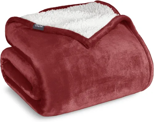 Miniatura 31 de Manta de forro polar de sherpa Bare Home - Tamaño para Lanzar/Viajar - Manta para cama, sofá y sofá cama - Cálida y ligera - Esponjosa y suave